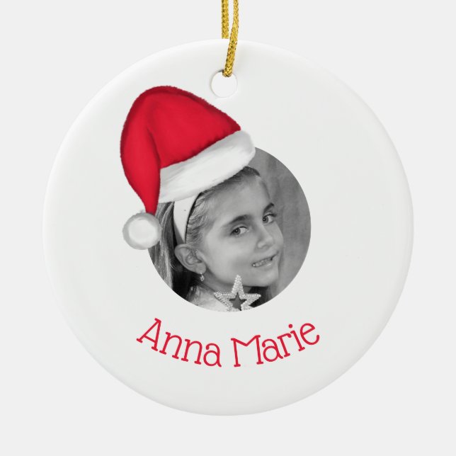Adorno Navideño de Gorro de Santa (Frente)