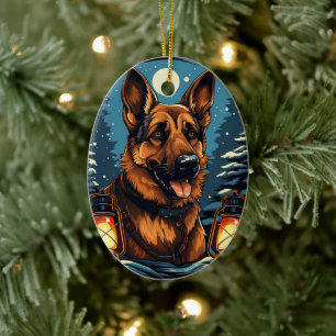 Adorno Navideño de Mascota Pastor Alemán, Amante d