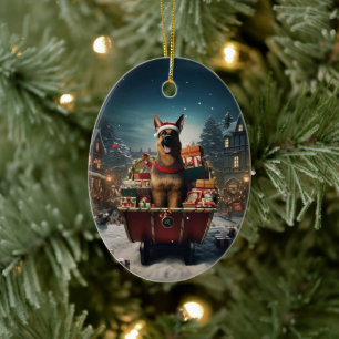 Adorno Navideño de Mascota Pastor Alemán, Amante d