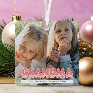 Adorno Navideño de Metal Foto Abuela Moderna 2