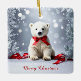 Adorno Navideño de Oso Polar