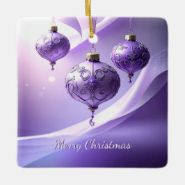 Adorno Navideño Decorativo Bola de Navidad Morado