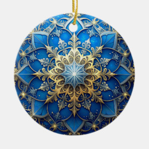 Adorno Navideño Decorativo de Oro Azul