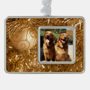 Adorno Navideño El golden retriever personalizó el ornamento del