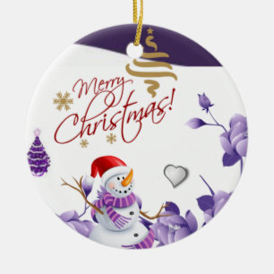Adorno Navideño en Forma de Círculo, Muñeco de Nie