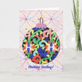 Adorno Navideño Estilo Vintage Tarjeta de Arte Ros