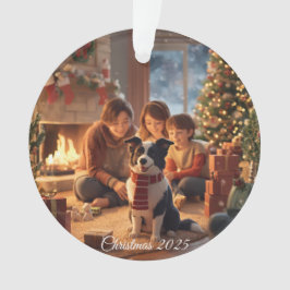 Adorno Navideño Familiar con Border Collie – Coz