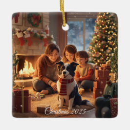 Adorno Navideño Familiar con Border Collie – Coz