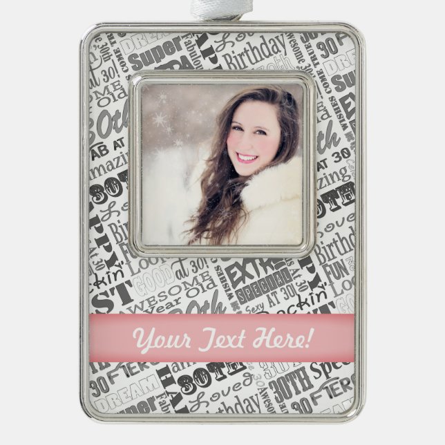 Adorno Navideño Fiesta de cumpleaños número 30 Regalos personaliza (Anverso)