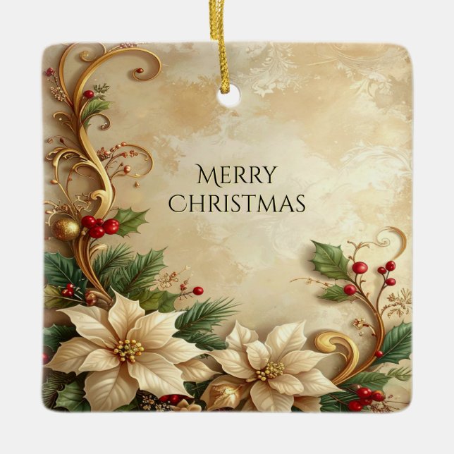 Adorno Navideño Floral (Anverso)