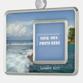 Adorno Navideño Foto del personalizado del paisaje marino de