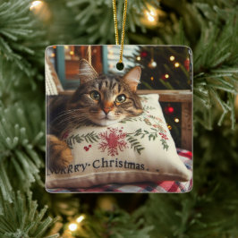 Adorno Navideño Gato Adorable