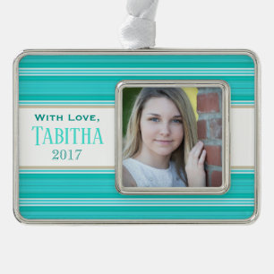 Adorno Navideño HAMbyWG - Ornament - Aqua Stripes