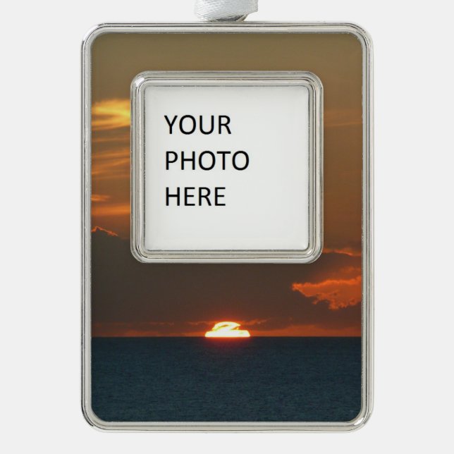 Adorno Navideño Horizon Sunset Colorous Seascape Photography (Anverso)