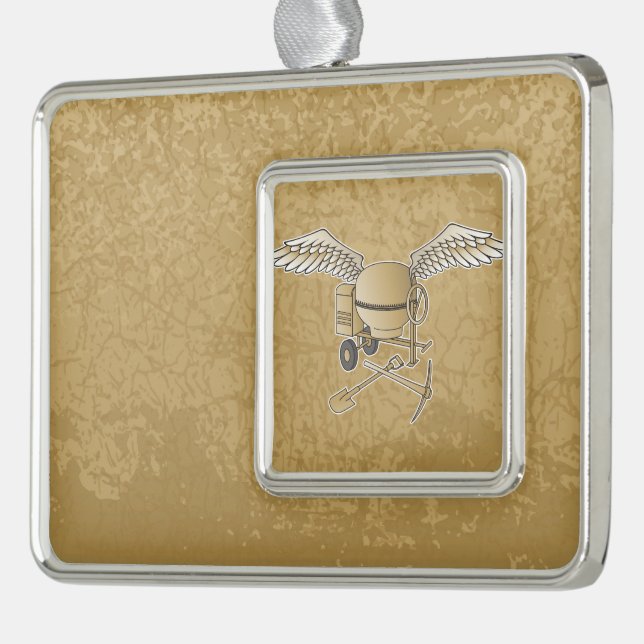Adorno Navideño Hormigonera beige (Izquierda)