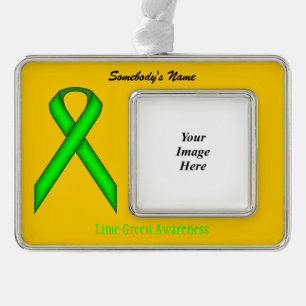 Adorno Navideño Lime Green Standard Ribbon Tmpl (H-O) de K Yoncich