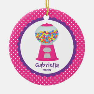 Adorno Navideño Mono PINK Gumballs