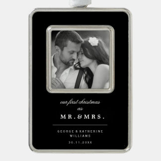 Adorno Navideño Nuestra Primera Navidad Como Sr. Y Sra. Boda Foto