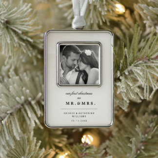 Adorno Navideño Nuestra Primera Navidad Como Sr. Y Sra. Boda Foto