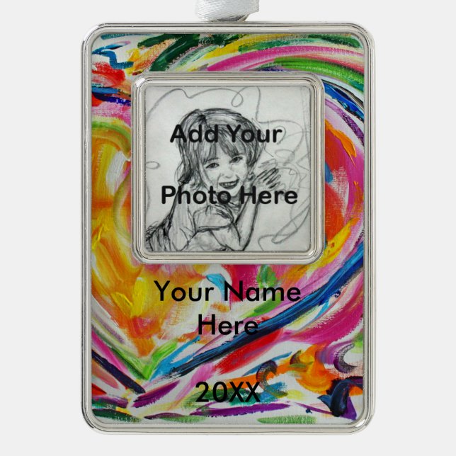 Adorno Navideño Ornamento de fotos personalizado del Personalizado (Anverso)