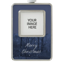 Ornamento de Navidad Azul personalizado