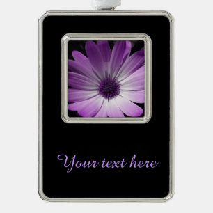 Adorno Navideño Ornamento de Personalizable de flores moradas de m