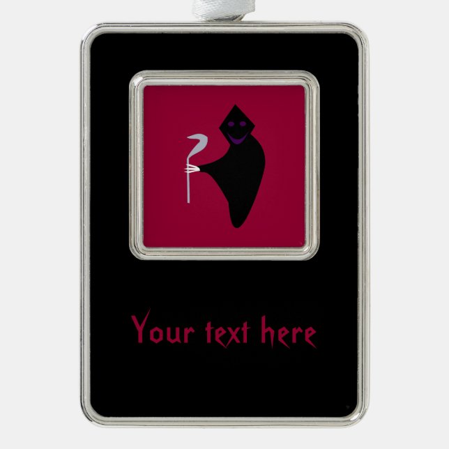 Adorno Navideño Ornamento Personalizado de Halloween Grim Reaper (Anverso)