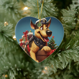 Adorno Navideño para Mascota Pastor Alemán, Amante