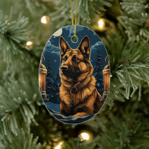 Adorno Navideño para Mascota Pastor Alemán, Amante