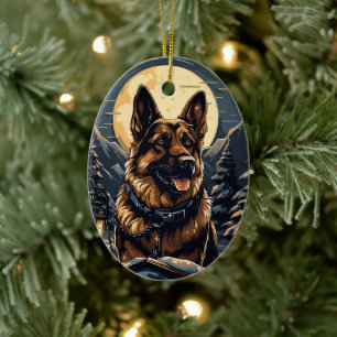 Adorno Navideño para Mascota Pastor Alemán, Amante