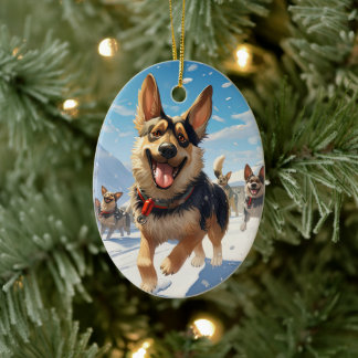 Adorno Navideño para Mascota Pastor Alemán, Amante