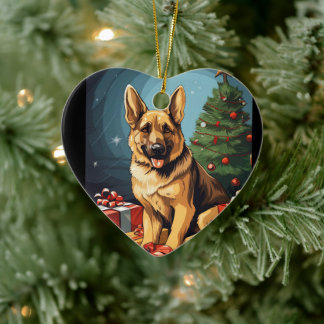 Adorno Navideño para Mascota Pastor Alemán, Amante