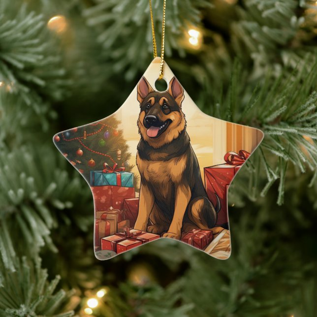 Adorno Navideño para Mascotas Pastor Alemán, Amant (Árbol)