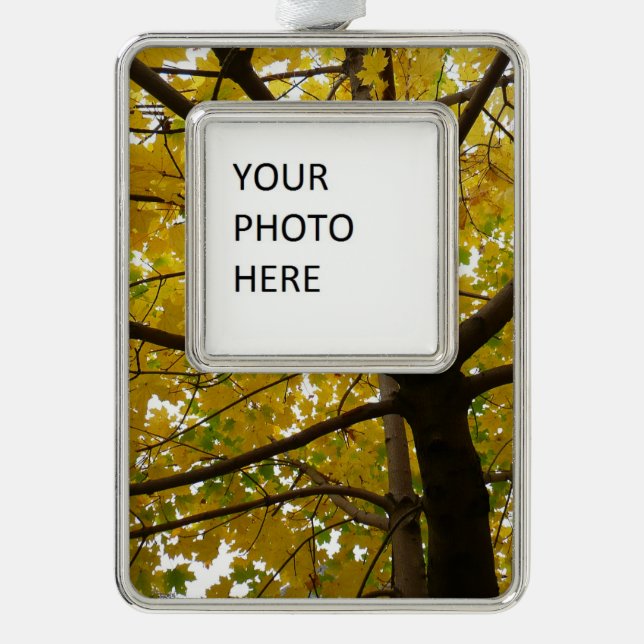 Adorno Navideño Pareja de arce amarillo naturaleza otoñal (Anverso)