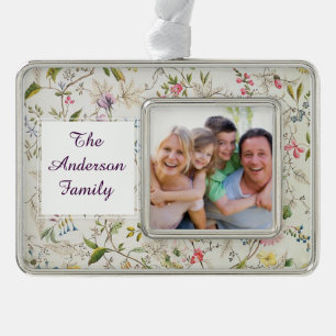 Adorno Navideño Patrón de papel tapiz floral