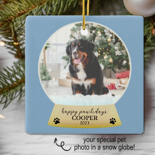 Adorno Navideño Perro Mascota Moderno Feliz Pawlid