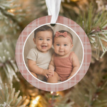 Adorno Navideño Personalizado con Foto de Familia 