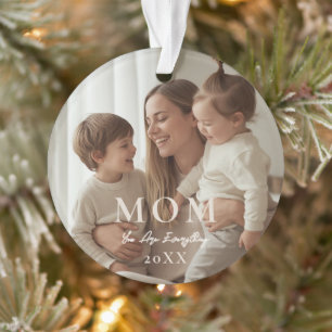 Adorno Navideño Personalizado con Foto de Mamá Mod