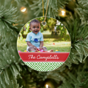 Adorno Navideño Personalizado con Foto Familiar