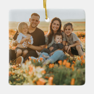 Adorno Navideño Personalizado con Foto Familiar en