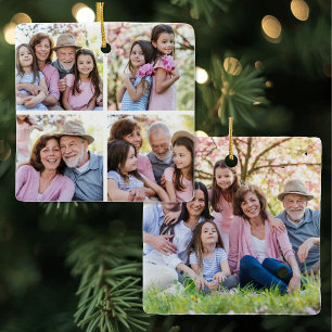 Adorno Navideño Personalizado con Fotos Familiares