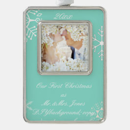 Adorno Navideño PixDezines Copos de nieve Sr Sra Navidad/DIY color