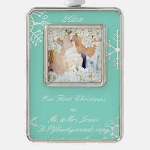 Adorno Navideño PixDezines Copos de nieve Sr Sra Navidad/DIY color