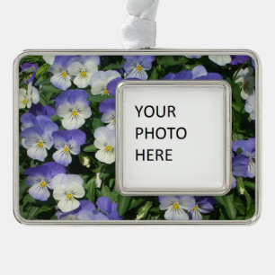 Adorno Navideño Purple Pansies Garden Floral