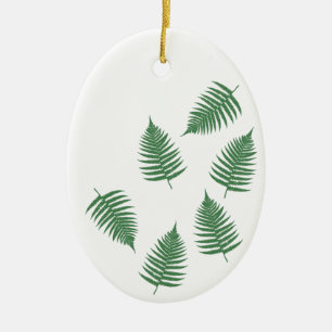 Adorno Navideño Suerte Helecho Verde