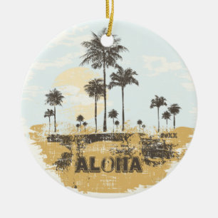 Adorno Navideño Tropical Palmeras Aloha