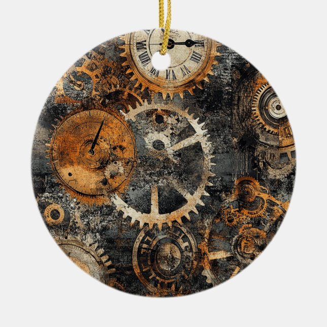 Adorno Navideño Vintage Steampunk (Frente)
