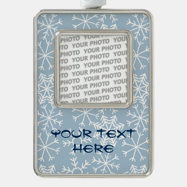 Adorno Navideño Winter SNOWFLAKES patrón sin fisuras + tus ideas (Anverso)