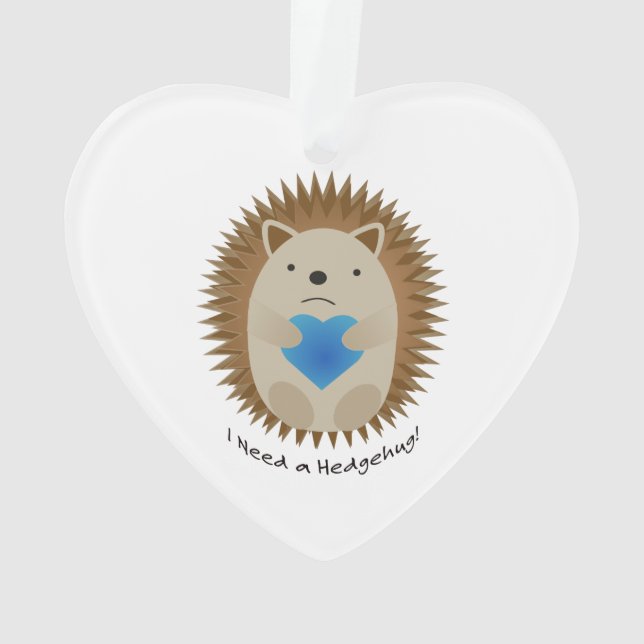 Adorno Necesito un Hedgehog (Reverso)