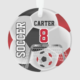 Adorno Negro, blanco y rojo oscuro personalizan el fútbo